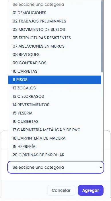 Desglose Jerárquico por Rubro y Categoría en SIGO